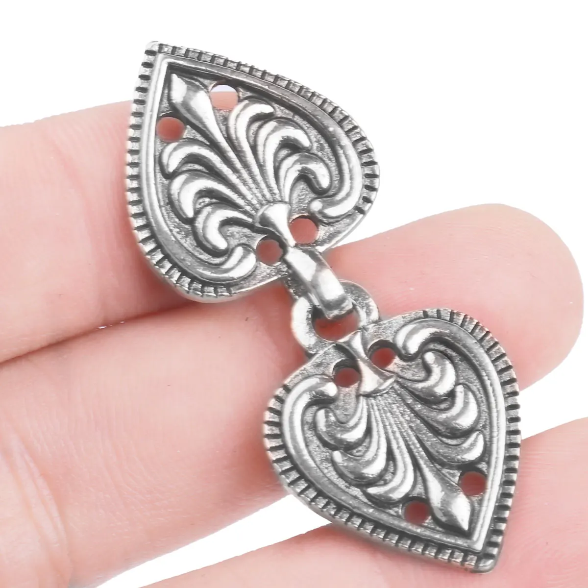 5 пар застежки для накидки клип броши медный дизайн в форме сердца/цветка крючки