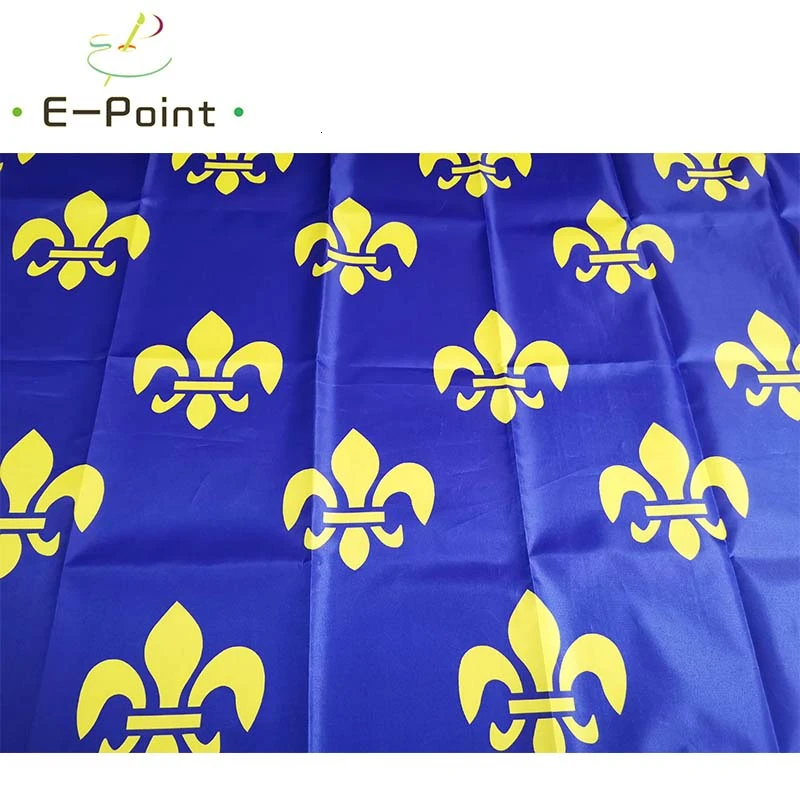 Флаг во французском королевском гербе до 1376 размер 2 фута * 3 (60*90 см) 5 футов (90*150