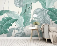 custom wallpaper large hand painted plants forest flowers and birds animal background wall waterproof material