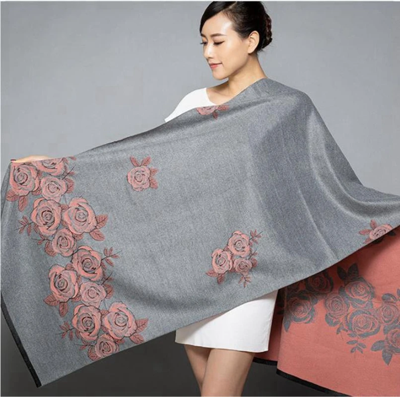 

Brand Designer New women Cashmere Pashmina scarf Autumn Winter warm elephant scarves for lady shawls and wraps long Thick