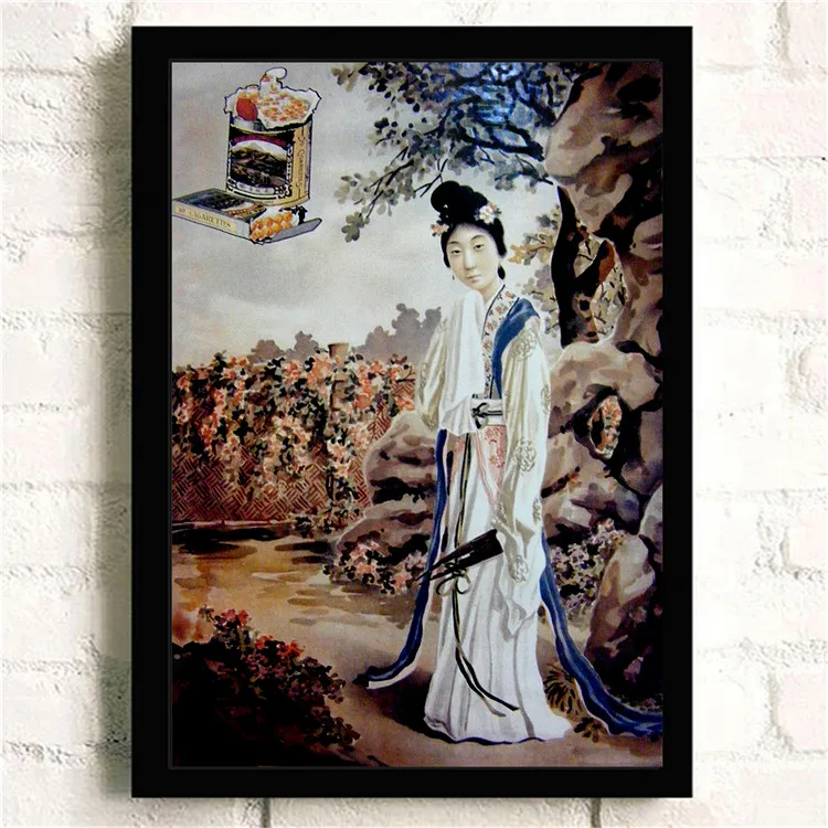 

Vintage classic sexy lady in shanghai China poster Canvas Painting Wall Art Pictures for living room Wall poster decoration