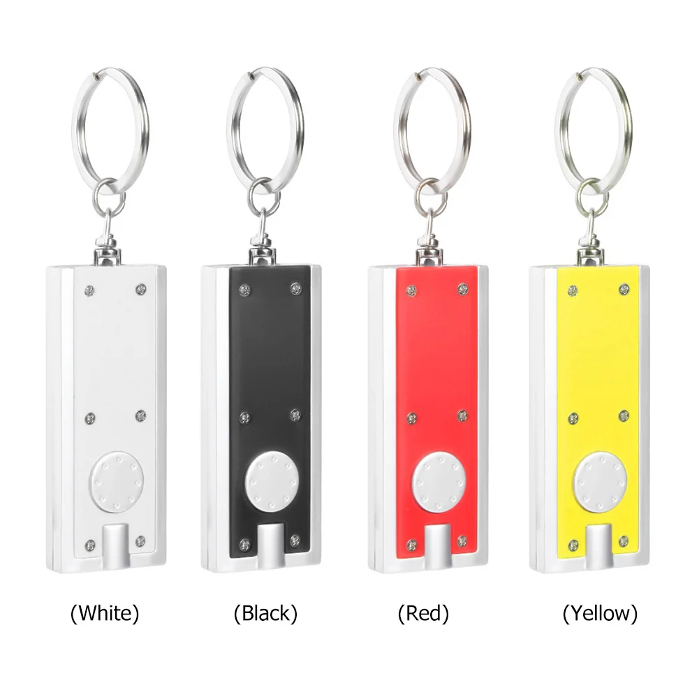 

Portable Pocket Flashlight LED Mini Tetris Keychain Light Cold White Battery Door Light Outdoor Emergency Handy Lamp for Outdoor