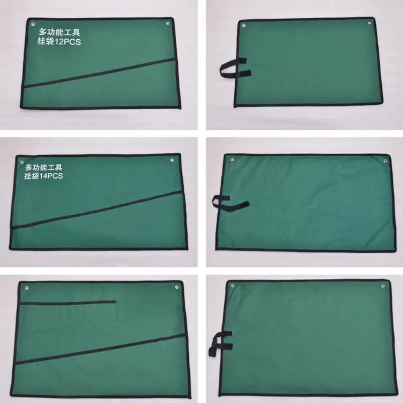 

8/10/14/20 Bundled Canvas Tool Bag Pockets Roll Up Wrench Tools Storage Organizer Bag Canvas Spanner Wrench Organizer Pouch Case