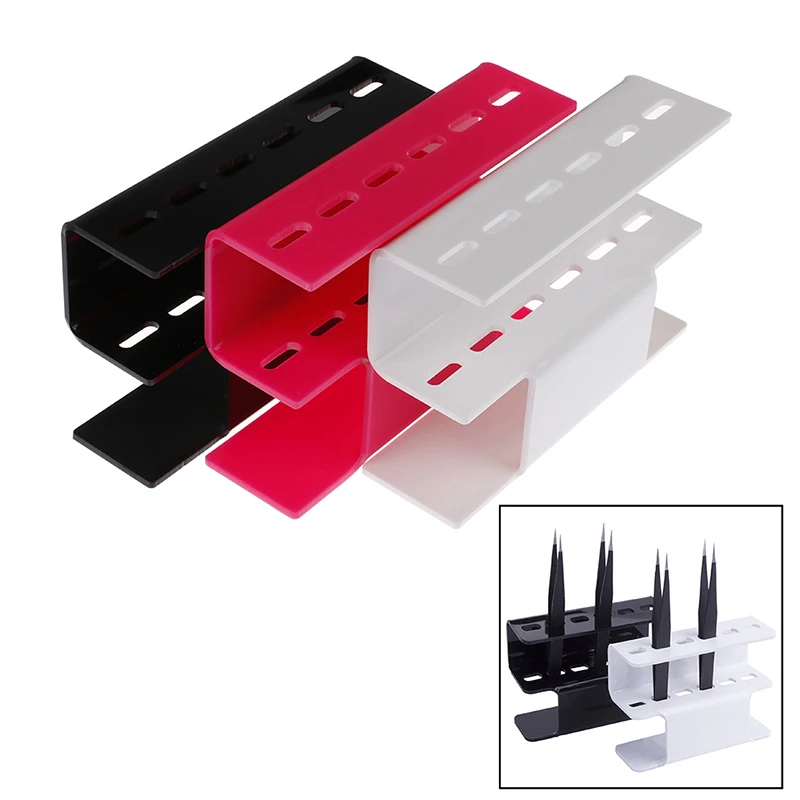 

Nail Beauty Tools Shelf Acrylic 6 Holes Eyelash Tweezers Storage Rack Eyelash Lash Extension Tools Holder Stand Organizer