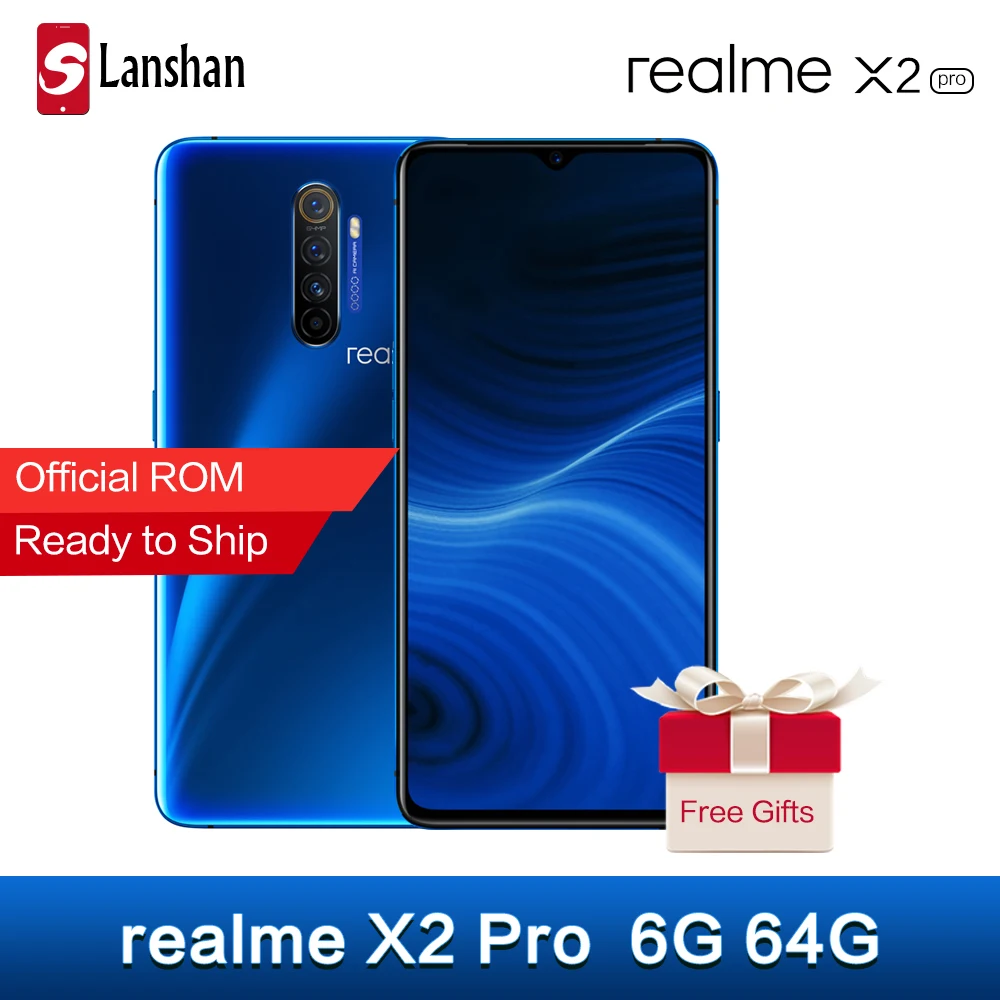 Оригинальный флагманский мобильный телефон realme X2 Pro 12 Гб 256 ГБ Snapdragon 855Plus 6 5