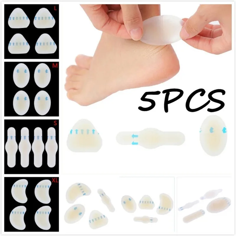 

5PCS Invisible Relief Pain Women Shoes High Heel Sneakers Hydrocolloid Gel Soft Anti-wearing Foot Care Tools Blister Plaster