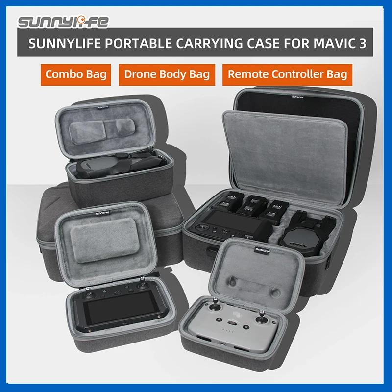 

DJI Mavic 3 Portable Box Carrying Case Drone Body RC PRO Fly More Cine Premium Combo Handbag Bag Sunnylife Accessories Parts
