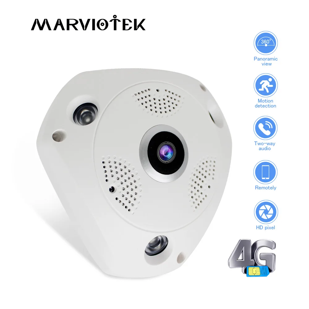 Беспроводная IP-камера видеонаблюдения 3 Мп 360 градусов 3G/4G LTE | Безопасность и