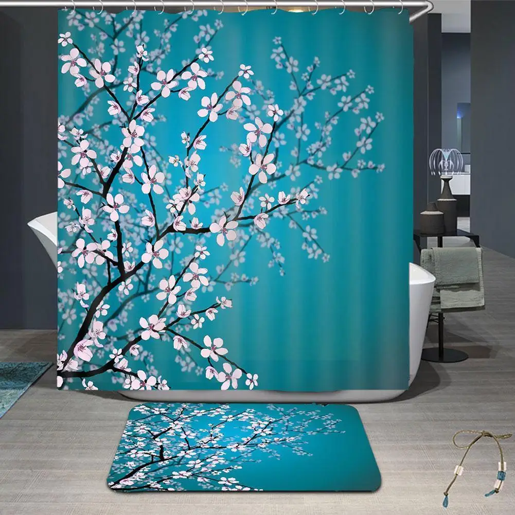 

Chinese Style Plum Blossom Shower Curtain Household Waterproof Toilet Shower Bathroom Curtain Thickened Blackout D7n7