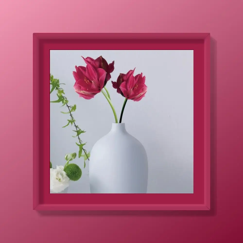 

Laeacco Salon Poster Nordic PIcture Flowers Square HD Canvas Calligraphy Painting For Living Room Bedroom Home Decor Wall Art