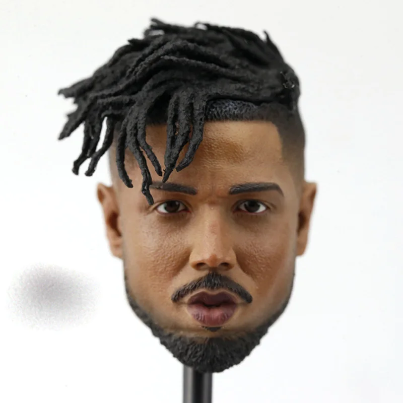 1/6 масштаб Wakanda Erik Killmonger голова леопардовой Пантеры резьба модели игрушек