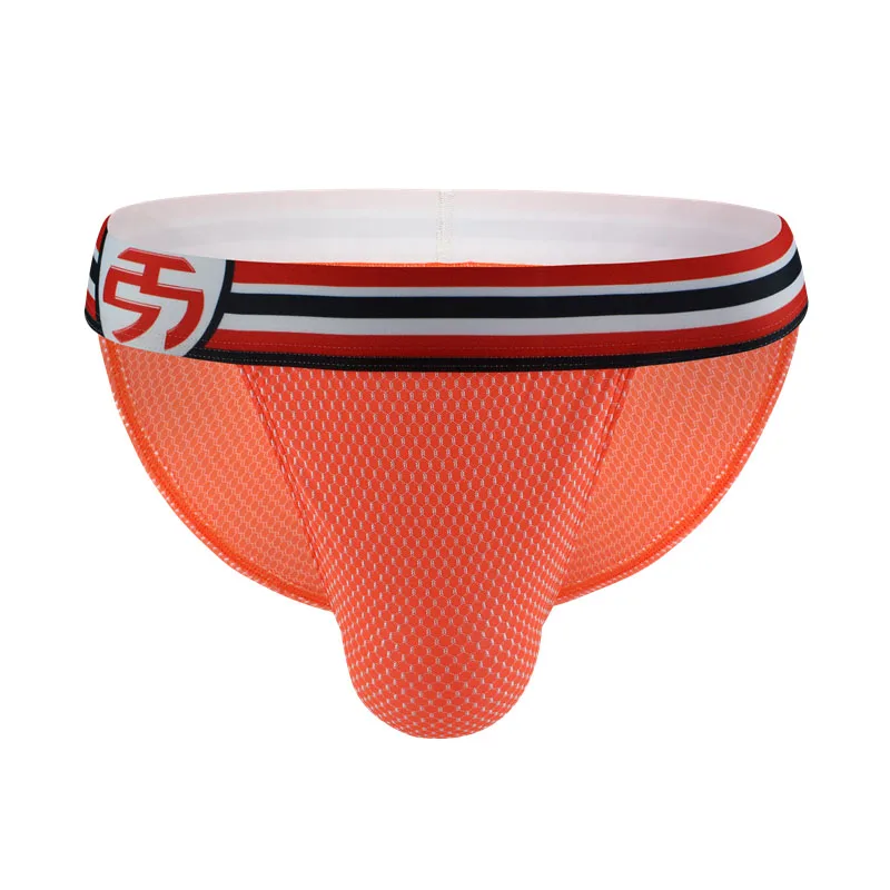 6PCS Men Underwear Sexy High Fork Low Waist Briefs Breathable Mens Slip Cueca Male Panties Wide Belt Underpants Briefs