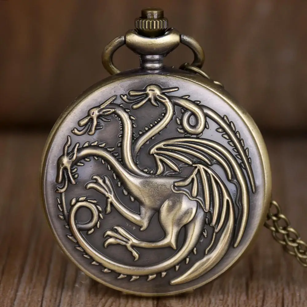 

Hight Quality Retro Steampunk Bronze Quartz Pocket Watch Game Theme Men Women Necklace Pendant Clock