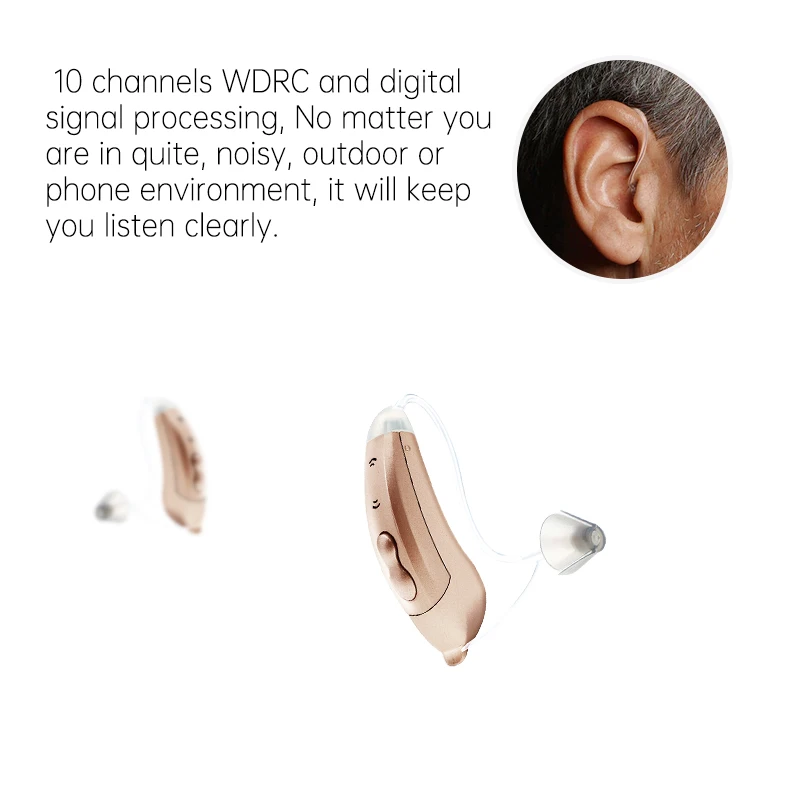 Слуховые аппараты аудиофоны мини 10 канальный Цифровые слуховые усилители AAB52P