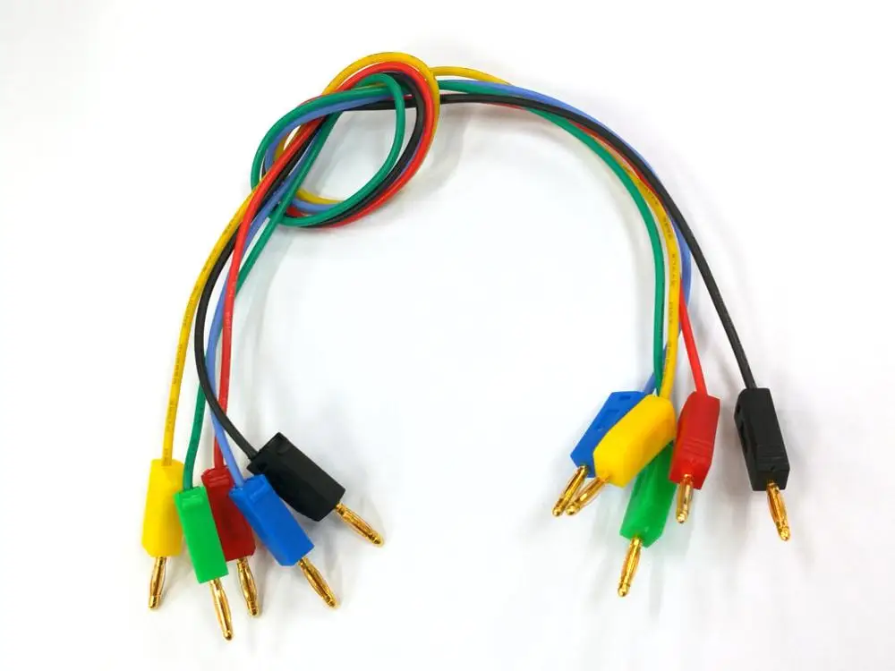 50 шт. позолоченный 2 мм банановый штекер к штекерному кабелю для тестового