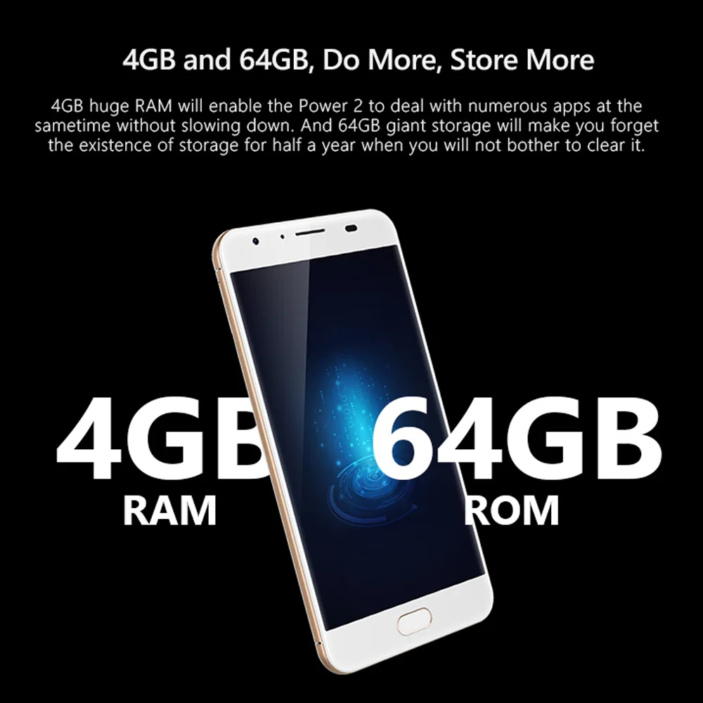 Смартфон Ulefone power 2, 4G, 5,5 дюймов, FHD, четыре ядра, Android 7,0, 4 Гб ram, 64 ГБ rom, 13,0 МП+ 8,0 МП, 6050 мАч, телефон