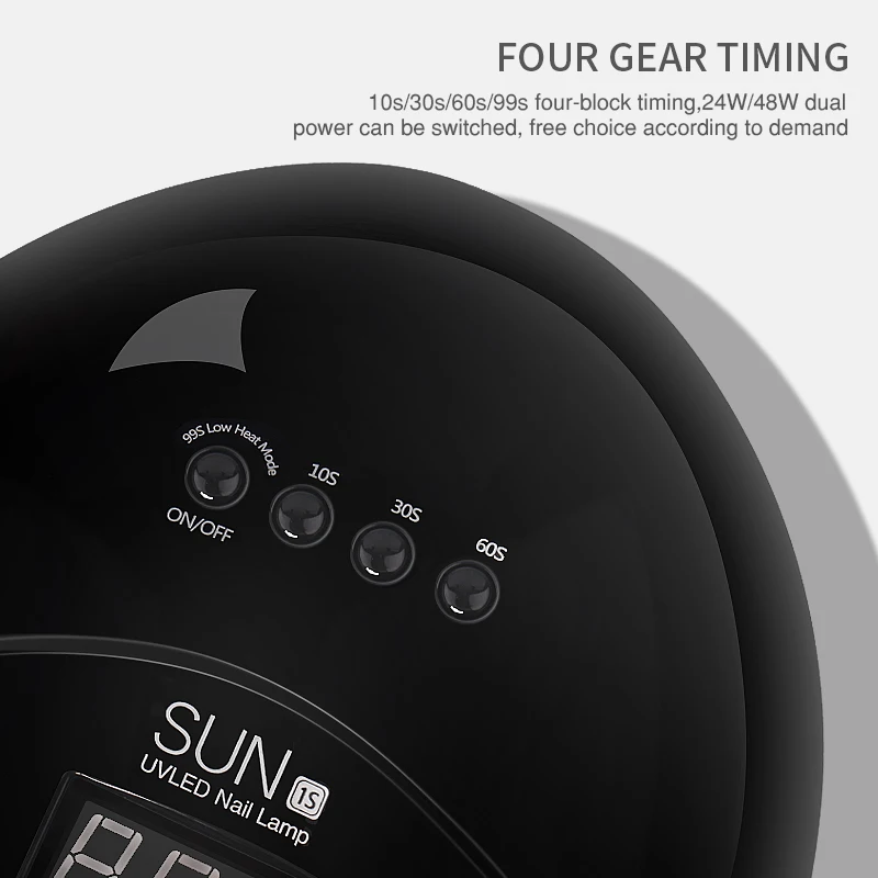 УФ светодиодный лампа для сушки гель лака ногтей 48 Вт с ЖК дисплеем|Сушилки