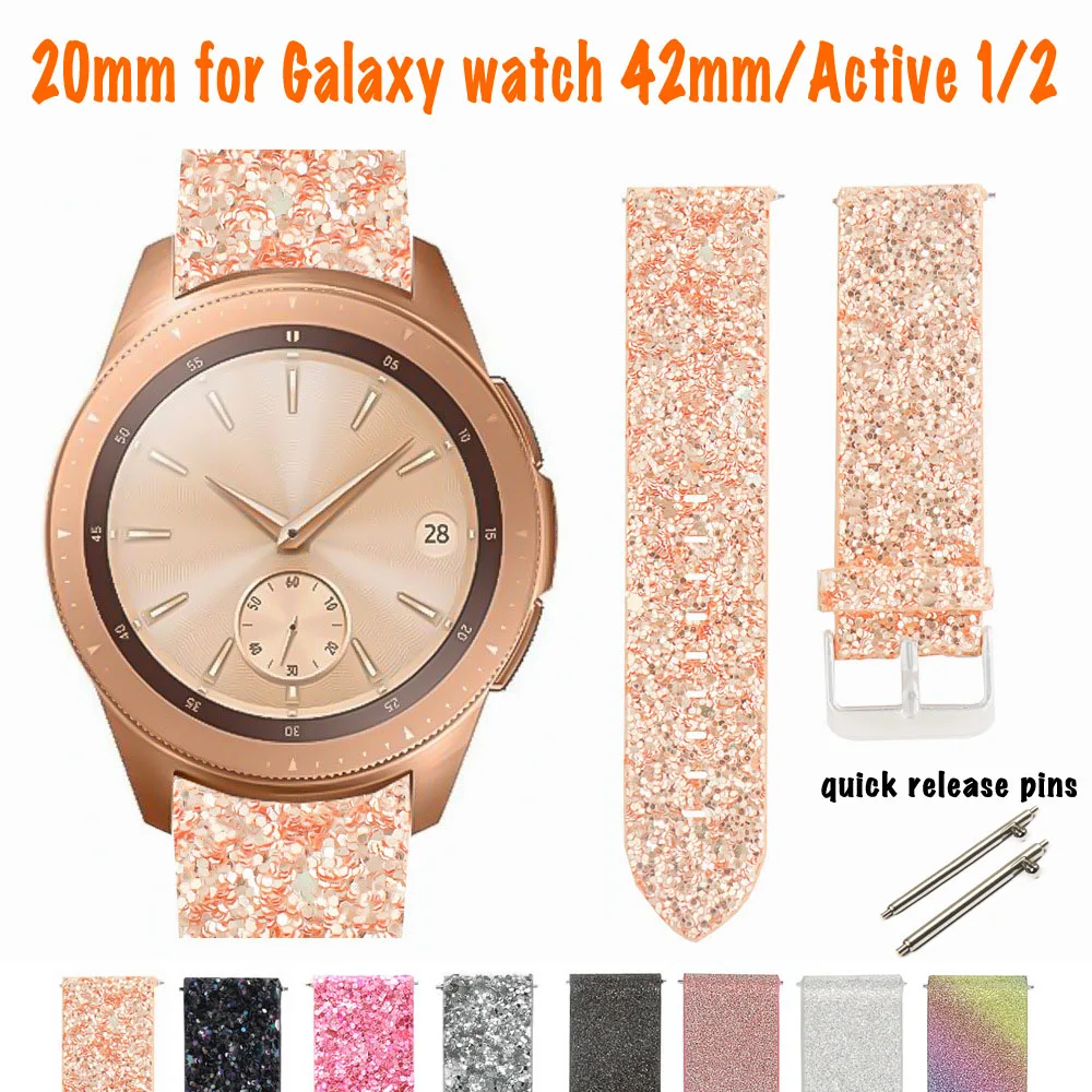 Ремешок для смарт-часов Samsung Galaxy Watch Active 2 кожаный 42 мм | Наручные часы