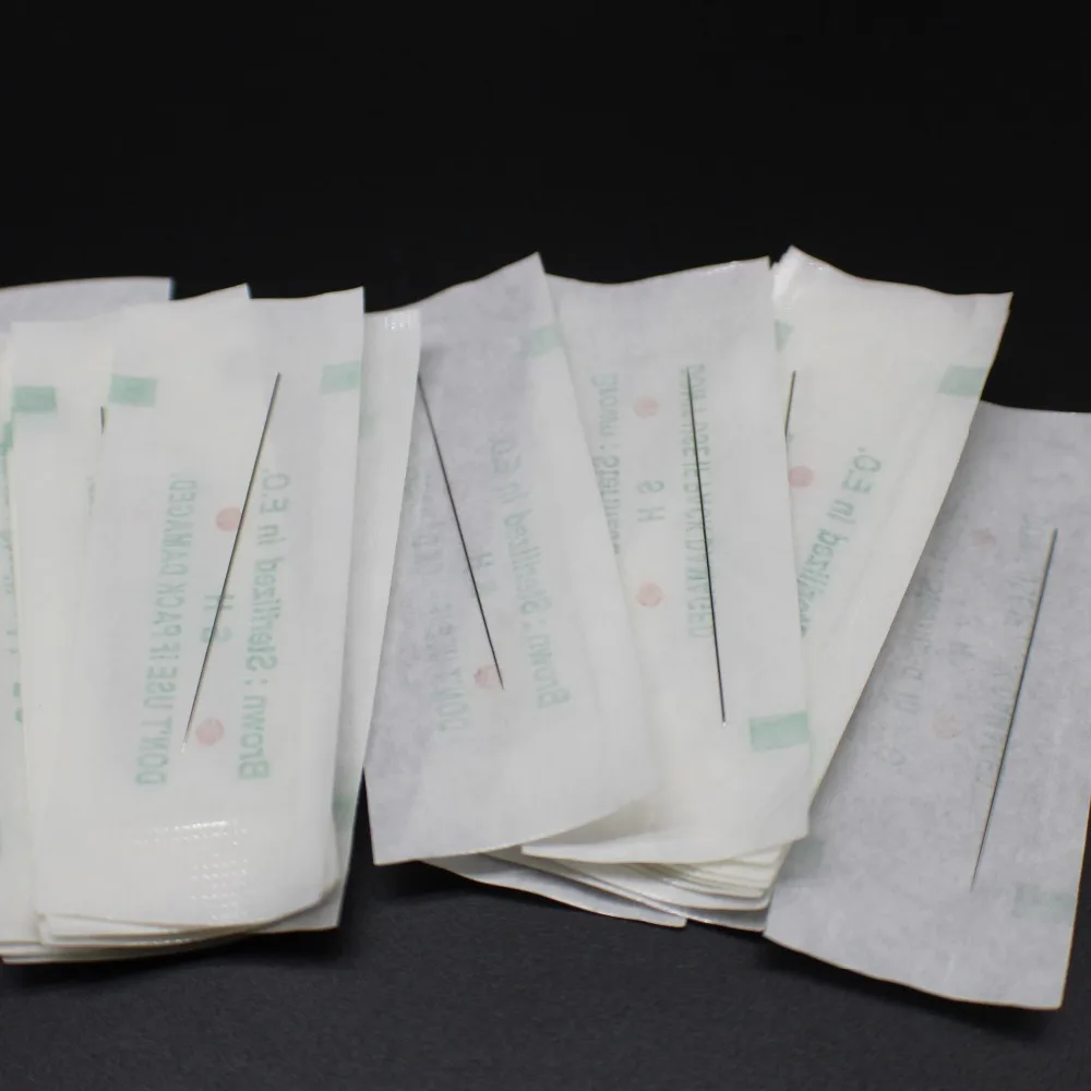 100 шт. Одноразовые стерилизованные Профессиональные тату-иглы для бровей |