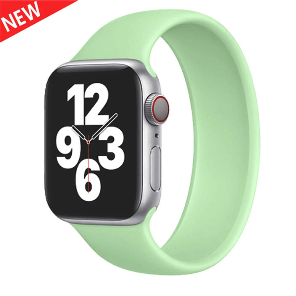 Solo Loop Band for Apple Watch Strap 44mm 40mm iWatch Band 38mm 42mm Elastic Silicone bracelet Apple watch serie 3 4 5 6 SE Band
