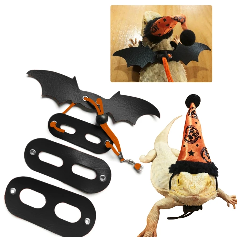 Лидер продаж поводок и шапка в виде ящерицы рептилии медвежьего дракона с крылом