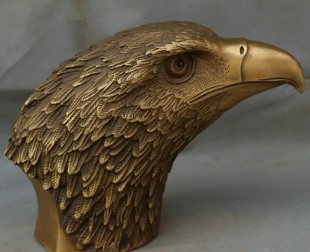 Статуэтка фэн-шуй ястреб 8 дюймов из старой бронзы статуэтка с головой орла