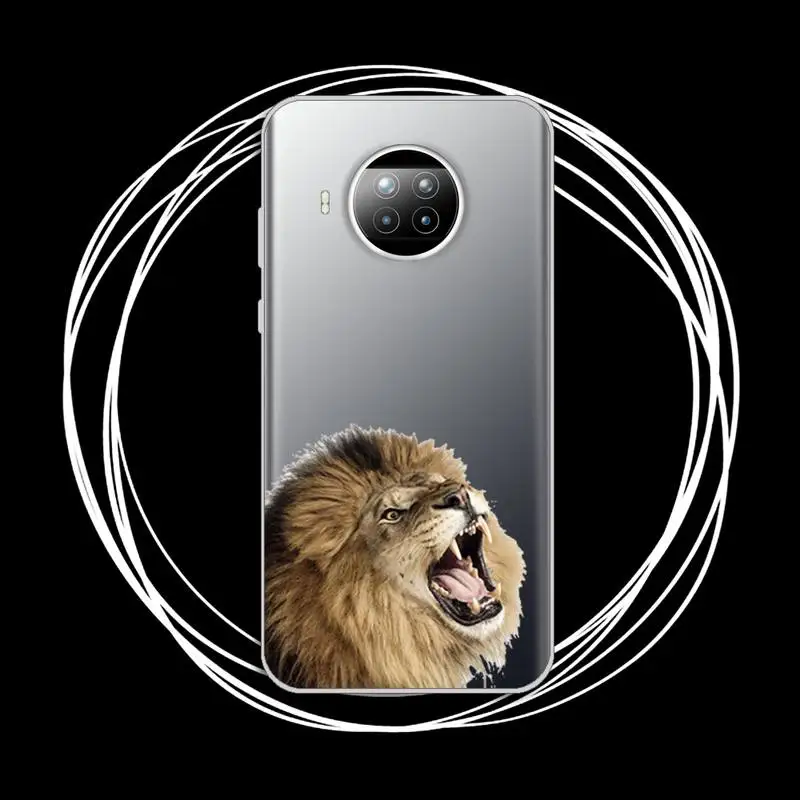 

lion Animal fierce king Phone Case Transparent for Xiaomi Redmi note 10 t 8 9 pro lite 11