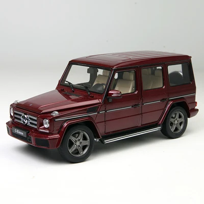 Красный Серебристо-красный длинный осевой модель автомобиля для Benz 1:18 бренд G серии G500 - Цвет: Красный