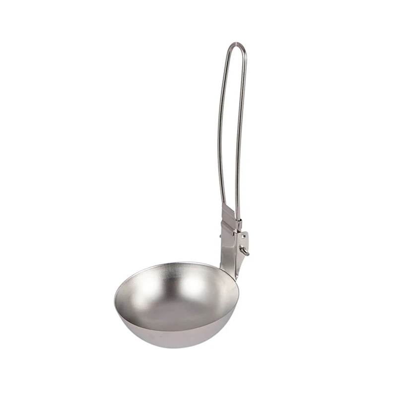 Camping Cooking Utensils Camp Folding Kitchen Stainless Steel Skimmer Slotted Spoon Baking Tableware | Спорт и развлечения