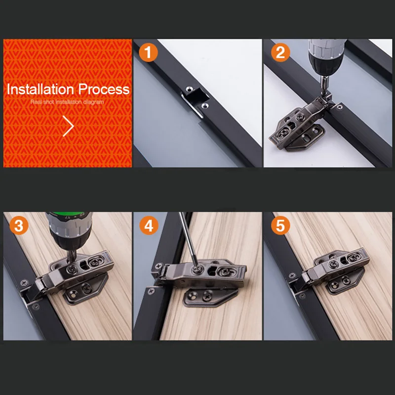 Алюминиевая рама стеклянная дверная петля для ванной кухни винного шкафа