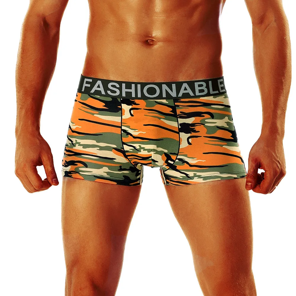 Men's Underpants Boxer Knickers Shorts Sexy Underwear Camouflage Printed Soft Breathable Men Panties | Мужская одежда