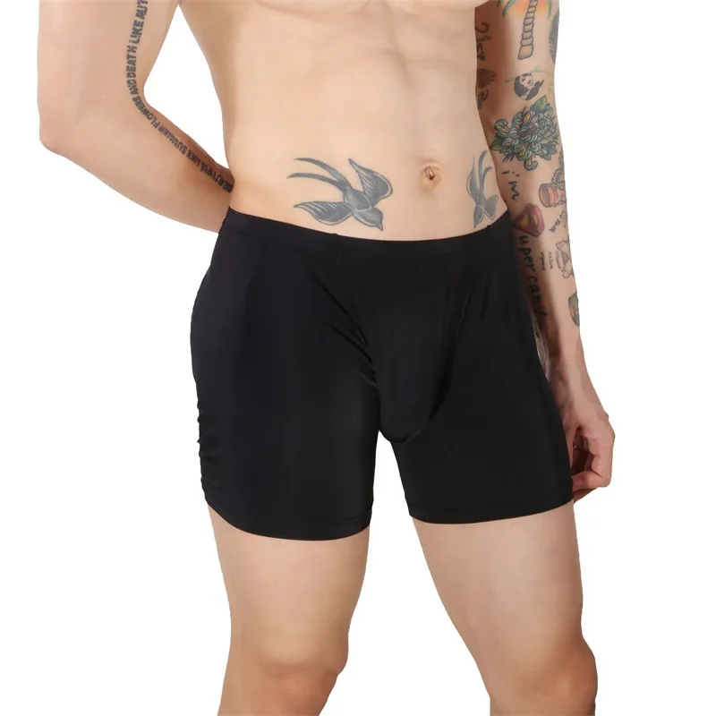 Большая сумка нижнее белье мужские боксеры пуш-ап длинные шорты ледяные шелковые