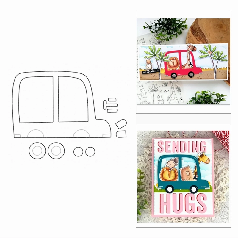 

Ремесло Счастливого Рождества автомобиль игрушка в подарок пресс-форма новый 2021 DIY, иных металлических Трафаретный вырубной штамп комплект...