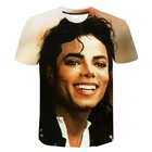 Футболка Мужскаяженская с 3D принтом Майкла Джексона, модная уличная одежда в стиле хип-хоп, крутая оверсайз футболка в стиле Харадзюку