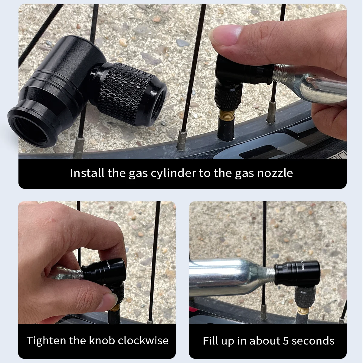 Портативный насос CO2 MORIDER алюминиевый сплав велосипедный для Schrader Presta адаптер
