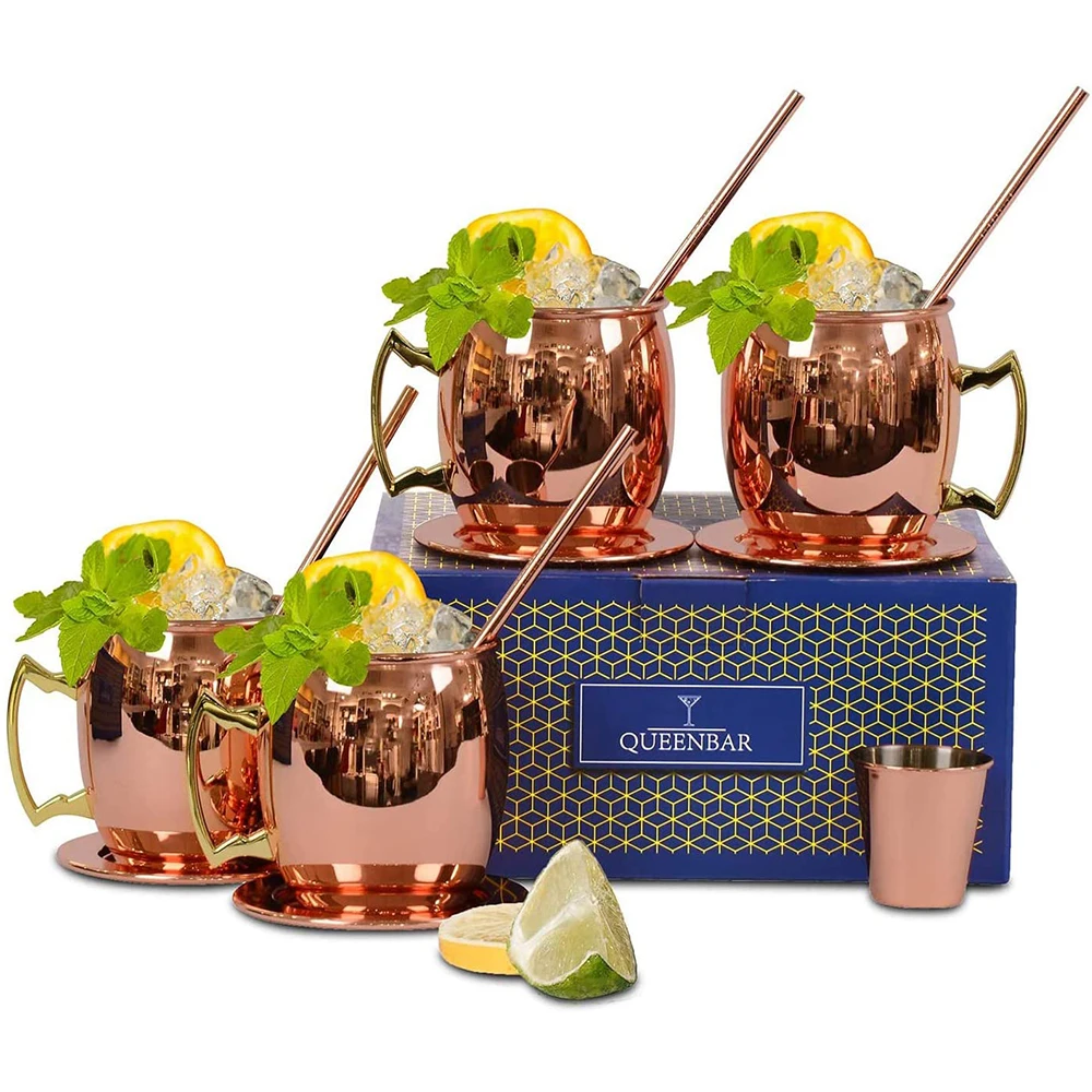 

QUEENBAR 550ml термос для путешествий Москва без задников с Медь чашки Пикник пивные Набор Винных Бокалов Кофе кружки пива чашки бар посуда для на...