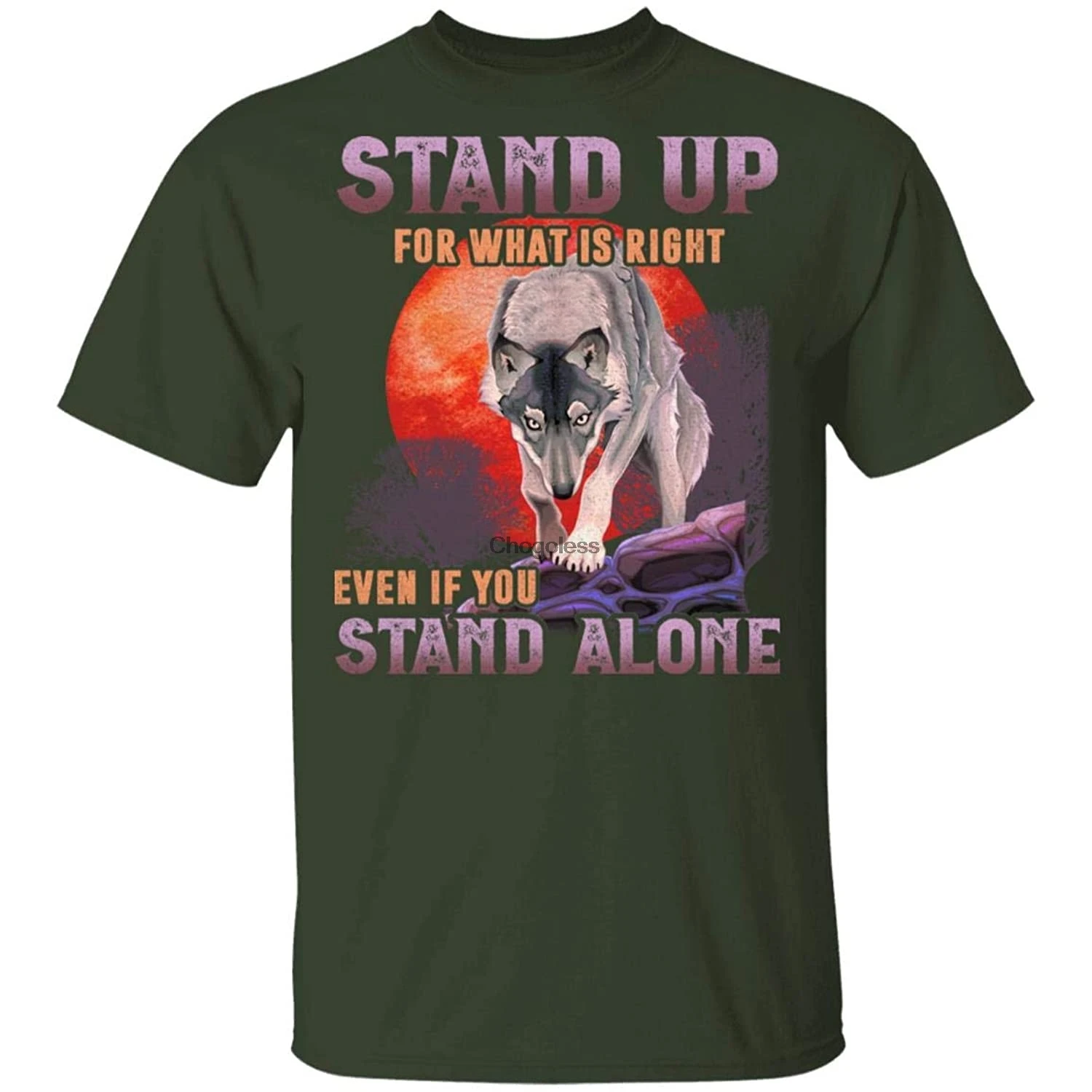 

Stand Up for What is Right TShirt Inspiration Quote Wolf Shirt