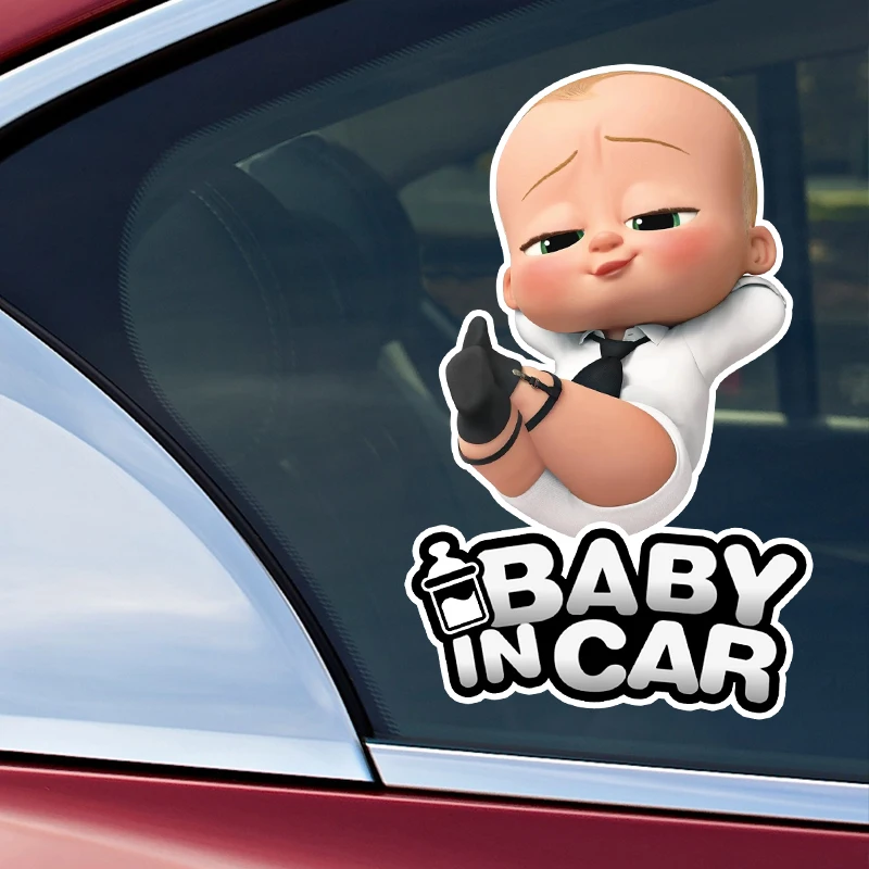 

Kid Children Boy on Board Baby in Car Cartoon Funny Self-adhesive Decal Car Sticker Waterproof on Bumper Rear Window #S60703