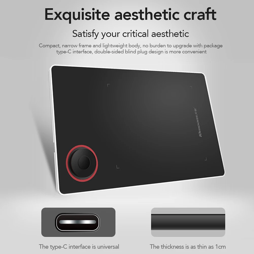 

Графический планшет G50 для рисования, ультралегкие цифровые планшеты с безбатарейным стилусом, 8192 уровней нажатия, цифровой планшет