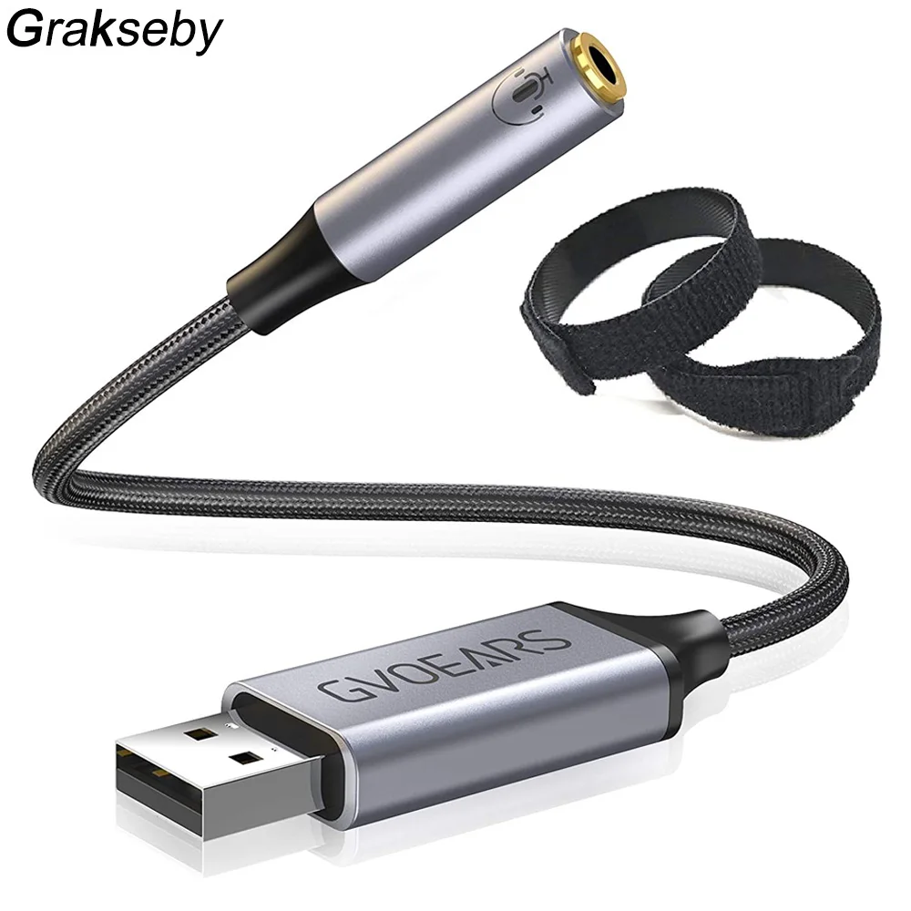 Адаптер USB для аудиоразъема внешняя звуковая карта адаптер с 3 5 мм стандартная