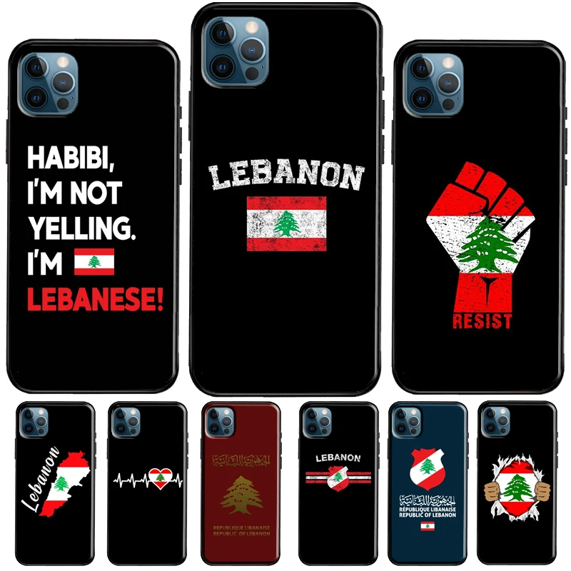 Чехол для телефона с ливанским флагом для iPhone 13 11 14 Pro Max 12 mini X XR XS Max 6S 7 8 Plus SE 2020