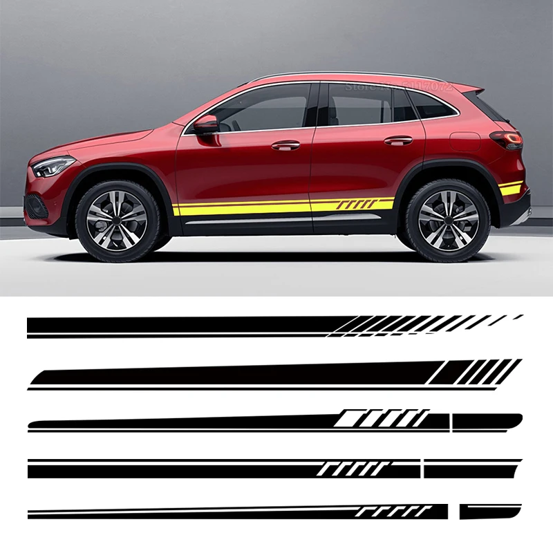 

Наклейки на двери и боковые полосы для автомобилей Mercedes Benz GLA Class GLA45 AMG X156 GLA200 H247 GLA250, 2 шт.