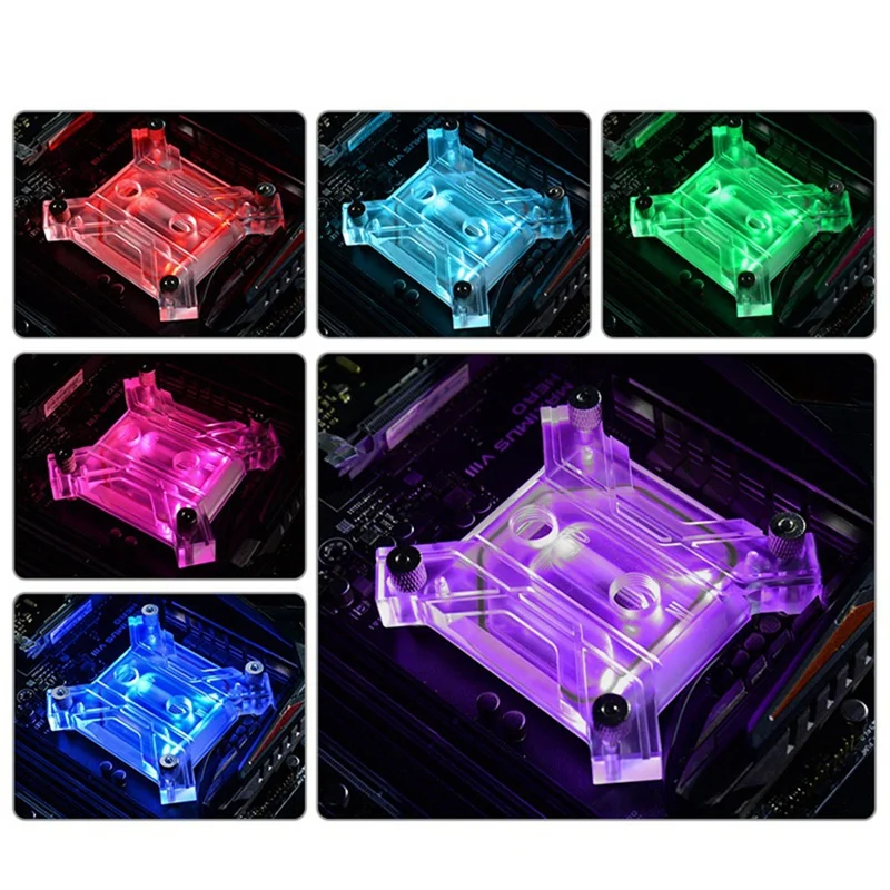 

Split Water Cooling Head Rgb Light Effect CPU Water Cooling Head Micro-Channel Copper Bottom Plate Suitable for