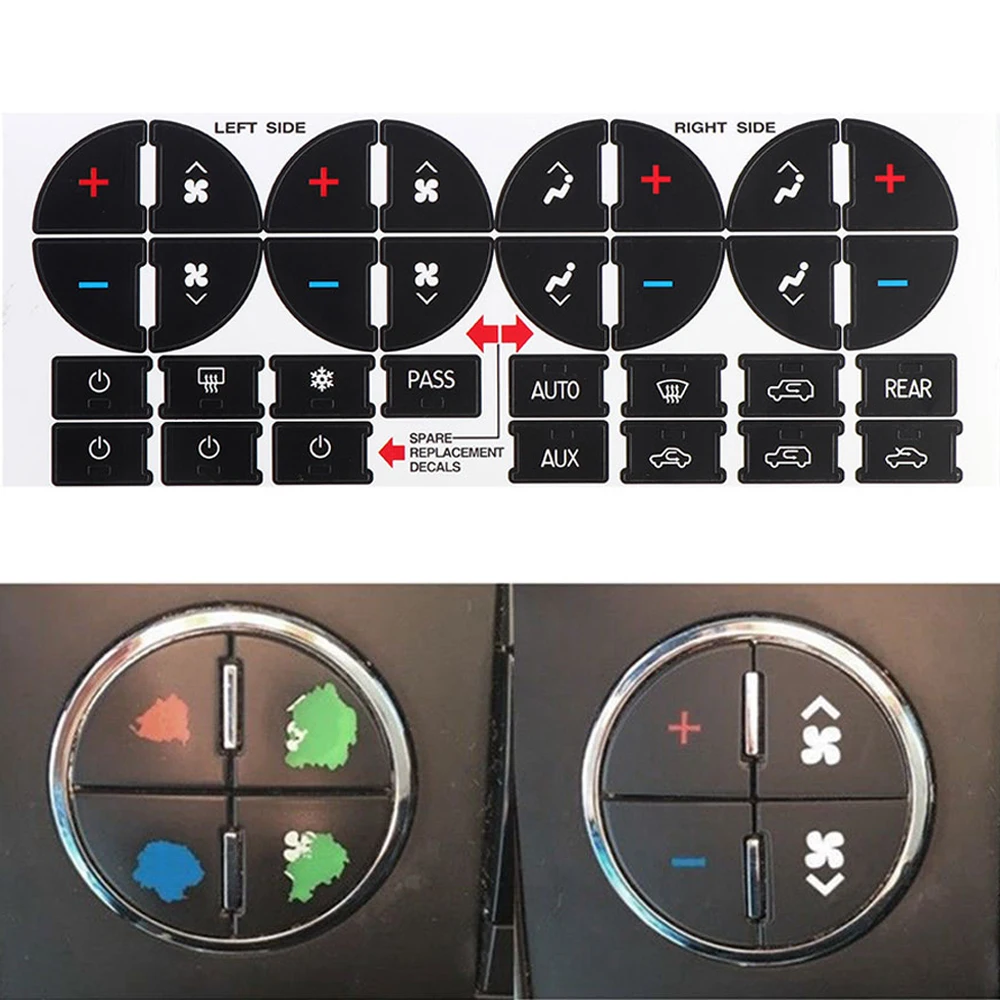 1 шт. практичная Кнопка для замены автомобиля наклейка с климатическим контролем