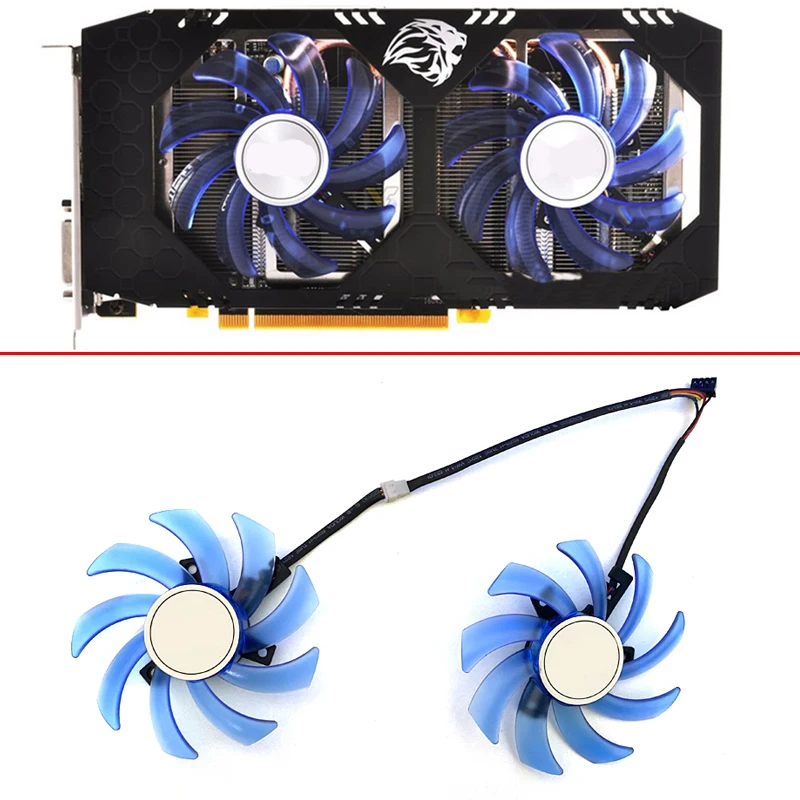 NEW 85MM 4PIN DC 12V For HIS  RX 470 IceQ X2 Turbo 4GB RX 470 IceQ X2 OC 4GB RX474 RX570 RX574 RX580 Cooling Fans FDC10H12S9-C