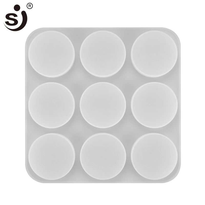 Круглые силиконовые формы для мыла SJ с 9 полостями рукоделие сделай сам 3d форма