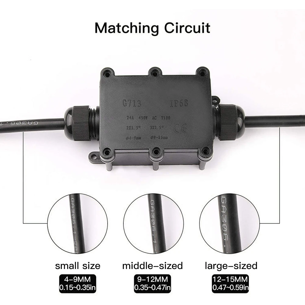 

IP68 Outdoor Waterproof Cable Connector Terminal Junction Box External Cable Connector 2 Way Plug Line Case Connector Protect