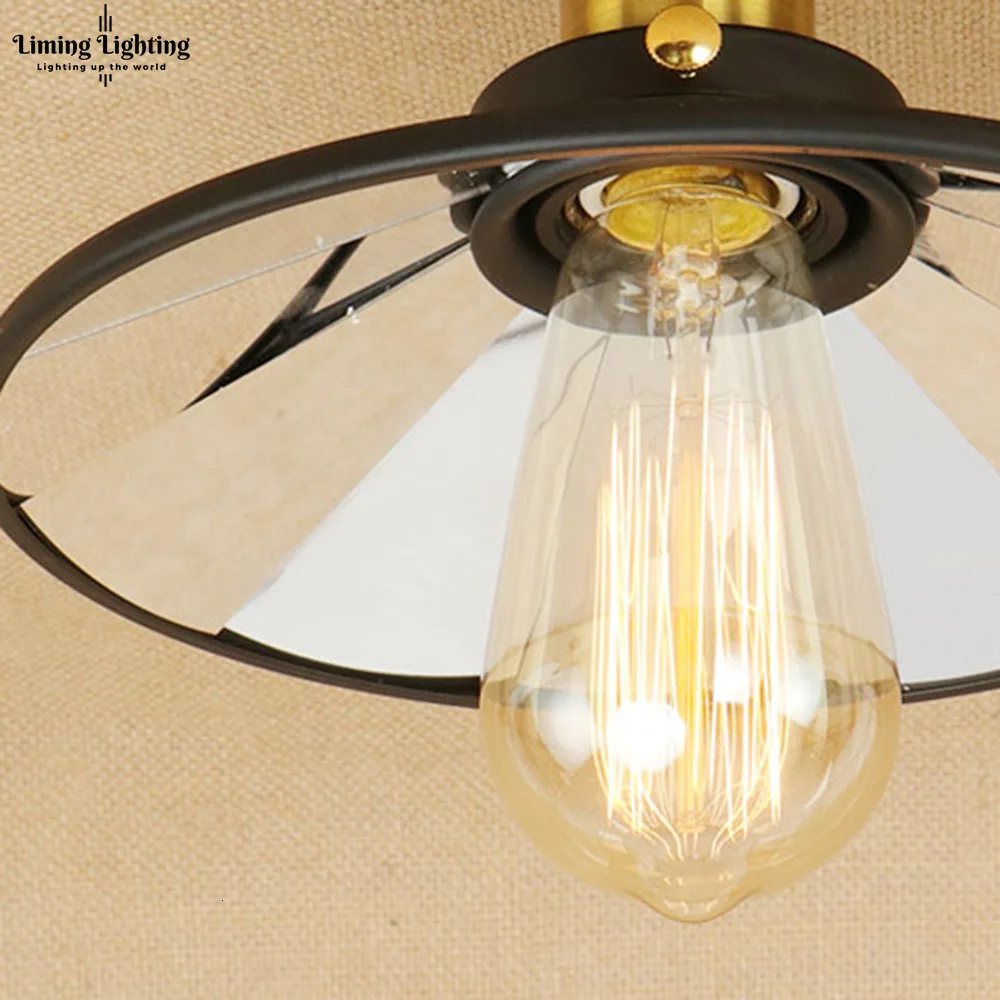 Лофт винтажные потолочные светильники Lamparas De Techo Lustre Luminaria Abajur комнатная потолочная лампа освещение Промышленное освещение для гостиной