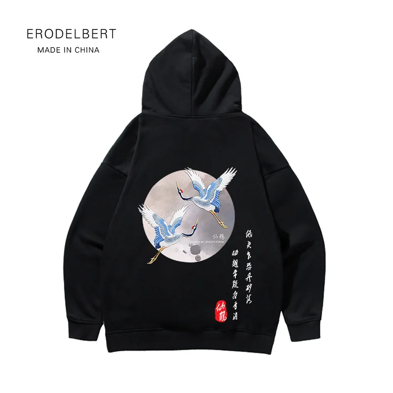 Китайский стиль Красная корона китайские персонажи худи для мужчин/женщин осень