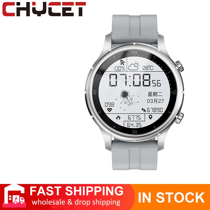 

CHYCET 2021 Man Smart Watch Activity Tracker Sports Real-time Weather Forecast Heart Rate Monitor Smart Watch for Android IOS